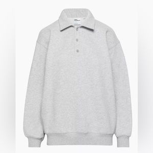 Aritzia Cozy Fleece Boyfriend Polo Sweatshirt
